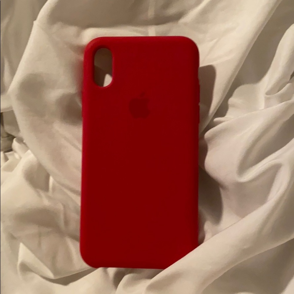apple silicone red iphone x case